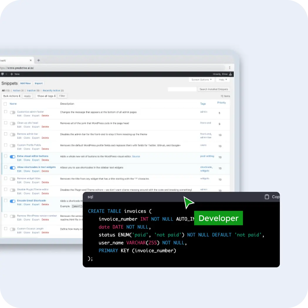 Launch and support